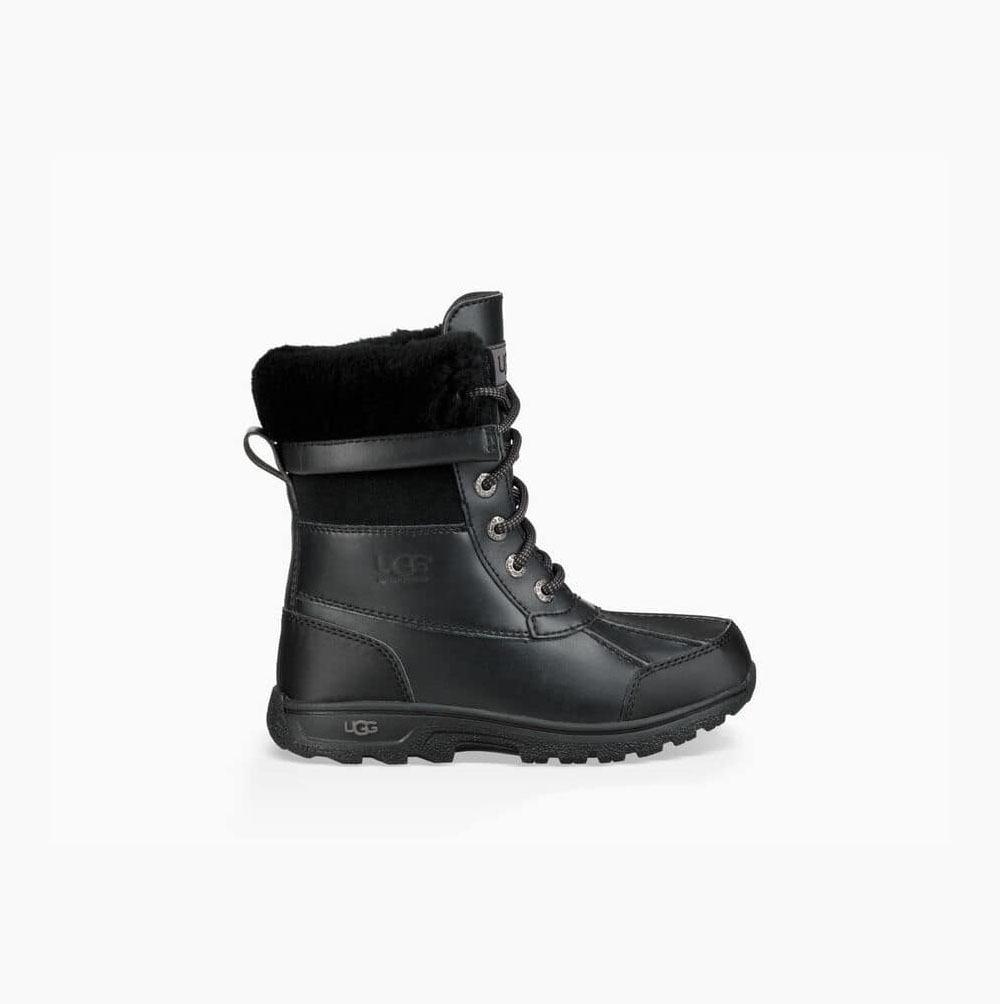 UGG Butte II CWR Black Boots for Kids (YROZ97864)